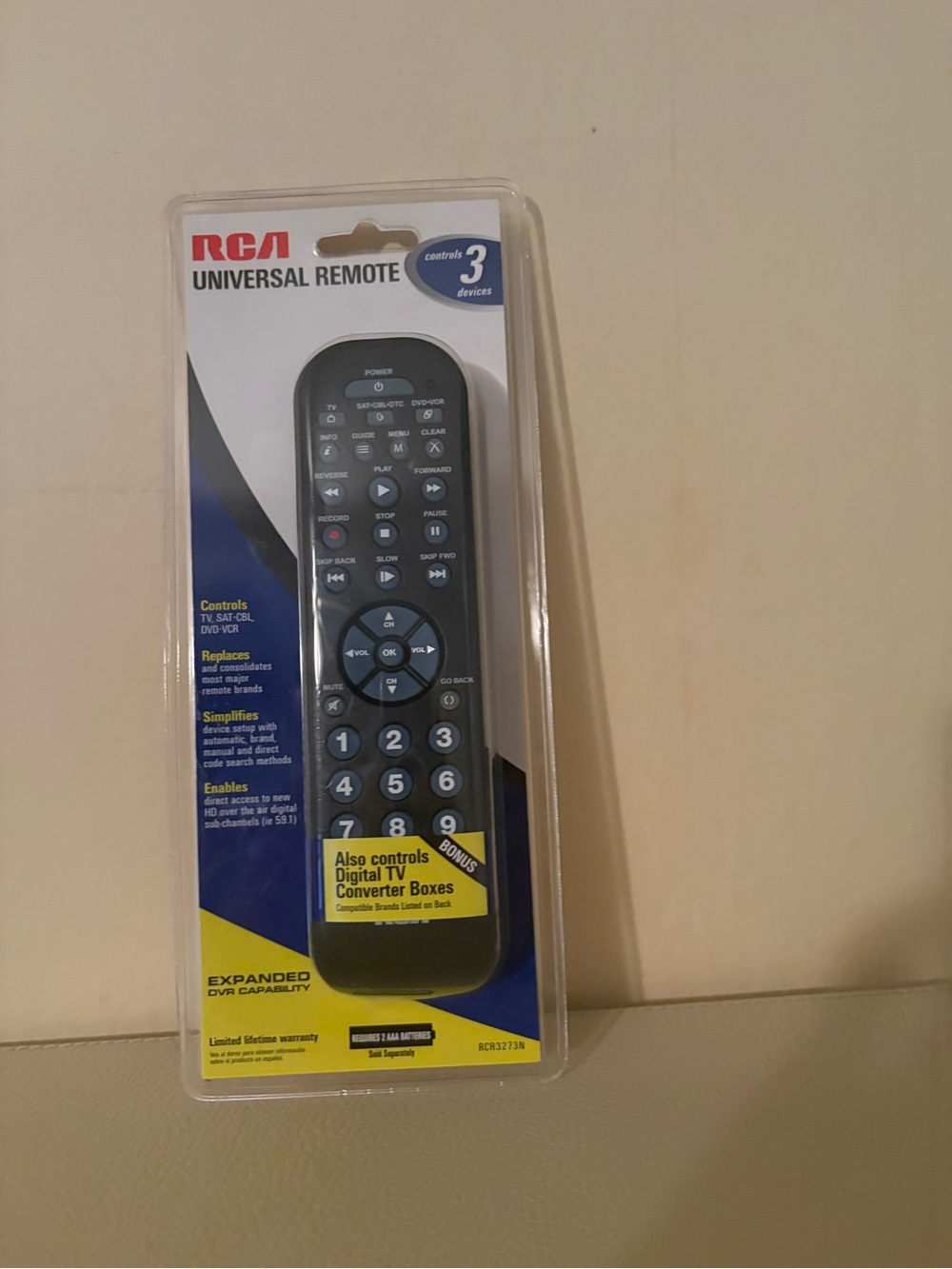 RCA Universal Remote Control - Black